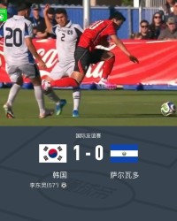 韩国1-0萨尔瓦多，李东炅制胜